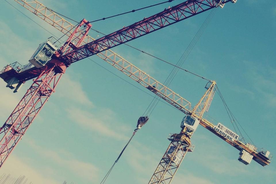 Illustrative photograph of cranes Construction